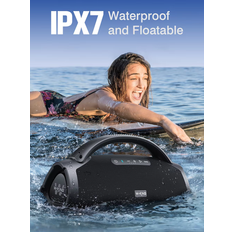 W-KING 200W RMS Portable Bluetooth Speakers, Massive Bass Party Boombox IPX7 Waterproof Speaker