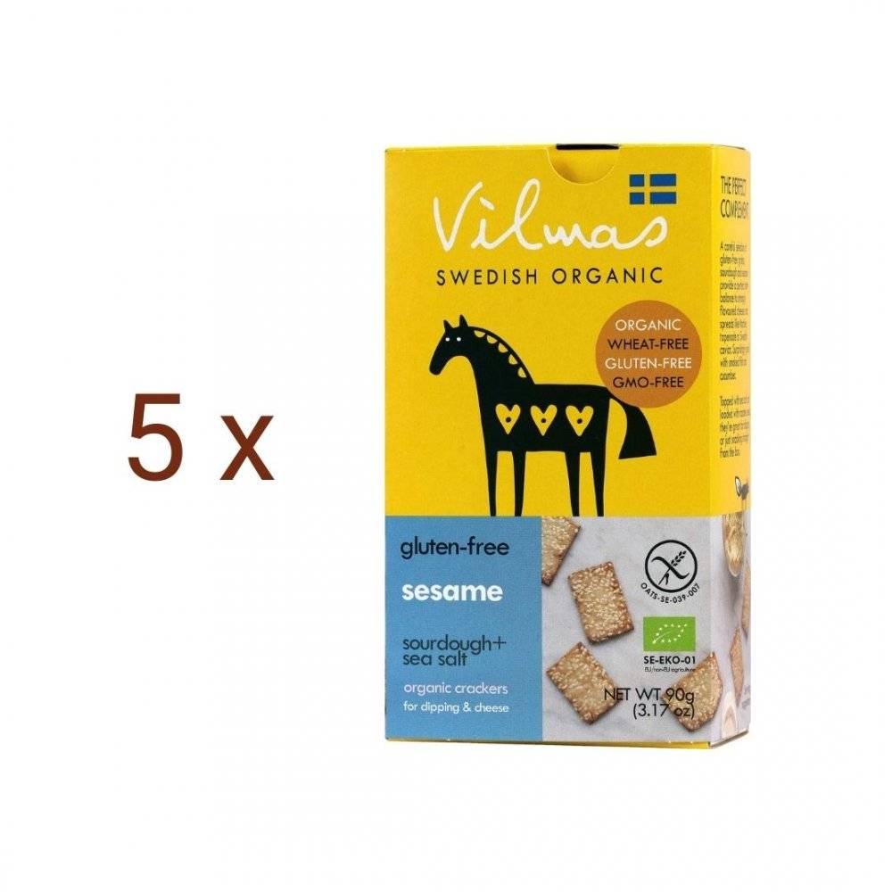 5 st Sesam Crackers 90 g - Vilmas