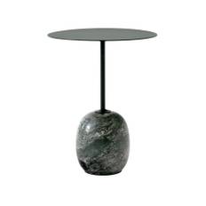 &Tradition - Lato Table LN8, Round Ø 40 cm, Deep Green/Verde Alpi Marble - Små borde og sideborde - Luca Nichetto - Grøn - Metal/Sten