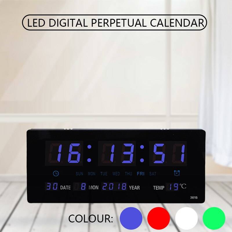 Elektronisk väggklocka elektronisk evig kalender ledd digital evig kalender står smart evig kalender -1 - Blå ord