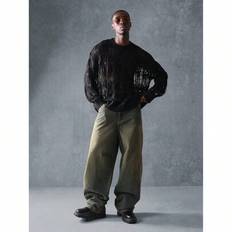 Ultravida skaterjeans, avslappnade baggy denimbyxor, streetwear Y2K-mode, trendiga höst- och vinterbyxor med cargo-motiv - Blå - L,M,S,XL,XS