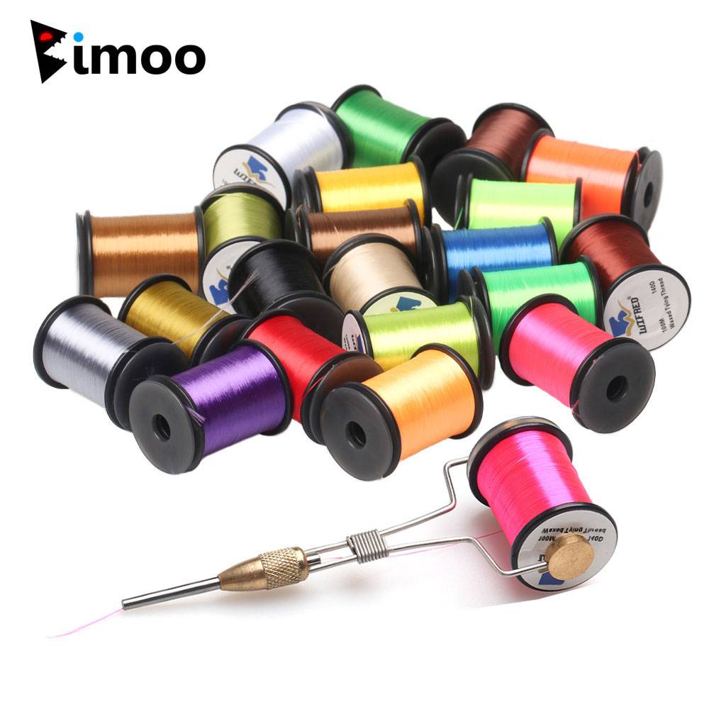 1/5pcs 100m/Spool 140D Waxed Twisted Fly Tying Threads Smooth Line For Dry Wet Flies Nymphs Streamers Trout Fly Tying Material