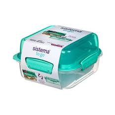 Sistema Madkasse - Lunch Stack Square - 1,24 L - Turkis - Sistema - OneSize - Madkasse