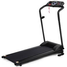 Elektriskt löpband hopfällbar motionscykel rullbar fitnessapparat LCD-display
