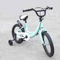 Barncykel, 16 tums barncykel med hjälphjul, unisex barncykel, klassisk balanscykel, barncykel för pojkar och flickor