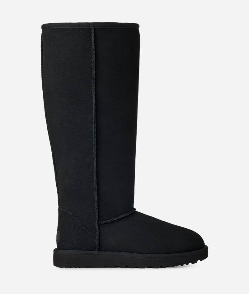 UGG® Classic Ultra Tall Boot in Black, Size 5, Polyester/Leather