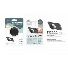 Självhäftande Pop Socket Mobilhållare -  Svart (Färg: Svart)