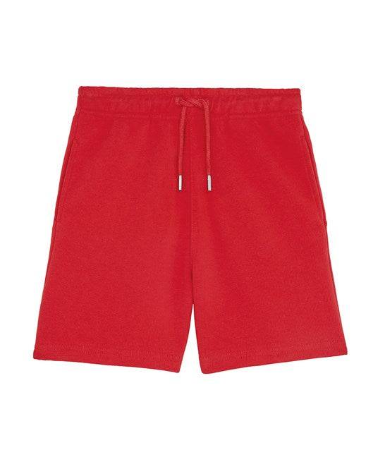 Organic Cotton Jogger Shorts: Kids - 5/6 / Red (5/6)