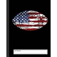 Football USA American Flag Vintage Notebook