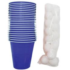 Beer pong spil med Blå og Røde kopper