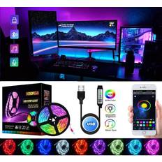 Fleksibel 5m RGB lyssløjfe / LED strip / LED-Strip Bluetooth APP