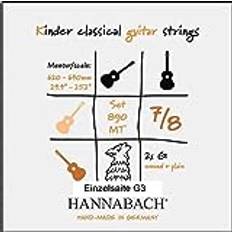 Hannabach klassiska gitarrsträngar Serie 890 MT för 7/8 barnegitarr Mensur: 62-64cm - G3-8903MT 7/8