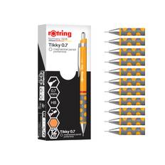 Rotring rOtring Tikky Mekanisk Blyant | HB 0,7 mm | Marigold (Orange) skaft | 12 Stk