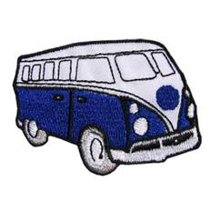 Volkswagen Buss Blå Brodyrmärke. (6,5x4cm)