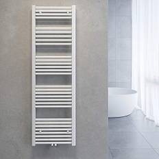 SONNI Badvärmare handdukshållare medelanslutning 1 600 x 500 mm vit handdukstork radiator badrum rak
