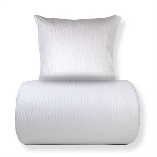 Sängkläder - Kreppsängkläder - Microfiber - Vit krepp