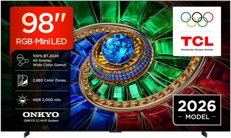 TCL 98" 98RM7L / 4K UHD / RGB-Mini LED / 144Hz / TCL AI