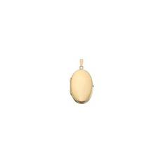 Blank Oval Medaljon i 8 karat - medium 22 x 30 mm