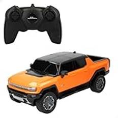 ColorBaby RASTAR Radiostyrd bil, Hummer EV, officiell licens, skala 1:26, orange, radiostyrda bilar, radiostyrda fordon, fjärrkontroll, barngåvor, 6 år (41280)