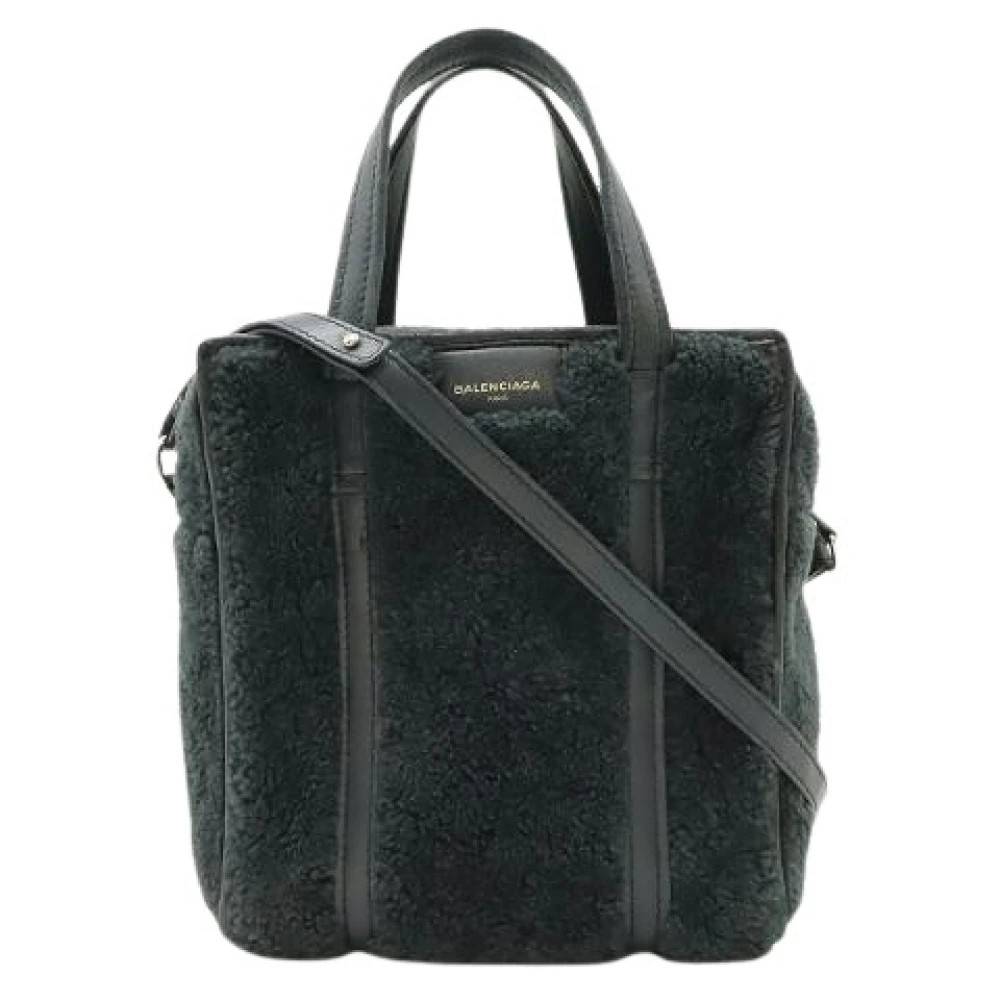 Balenciaga Vintage - Pre-owned Bazaar Shopper XS Läder Shearling 2way Väska Vintage - Dam - ONE Size - Läder