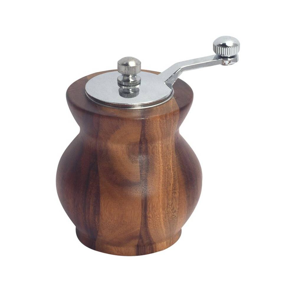 Pepper Grinder, Refillable Spice Mill with Adjustable Coarseness, Manual Pepper Mill with Handle, Spice Grinder