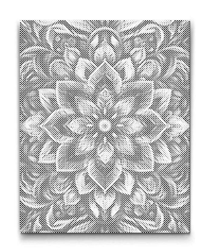 MANDALA BLOMMA | PRICKMÅLNING - 80x100 cm / Duk - Utan ram / Guld