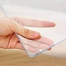 Anpassad storlek tjock 1,5 mm transparent PVC klart bordsskydd vattentätt matbord dyna matta för torkbart skrivbord plastskydd för 110 x 110 cm bord