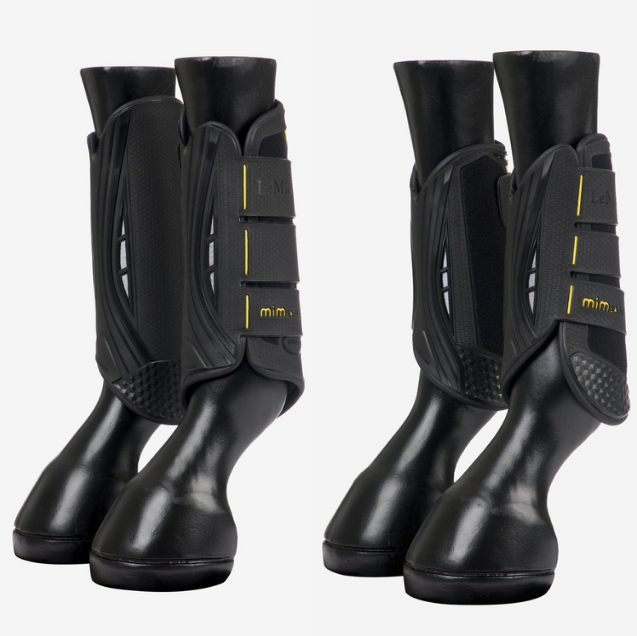 LeMieux - MIMsafe XC Boots Sæt – For & Bag – Sort – Medium - Fri fragt og klar til levering - Prismatch