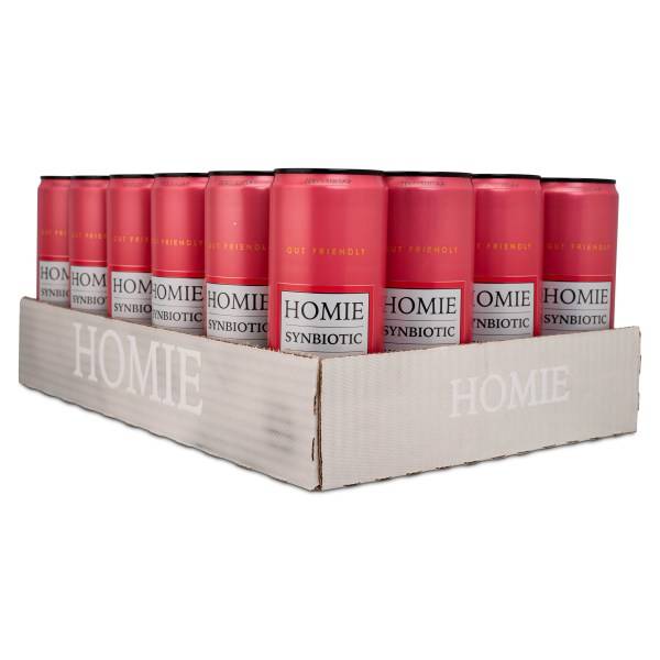 Homie Wake Up Synbiotic, Strawberry Lemonade, 24-pack