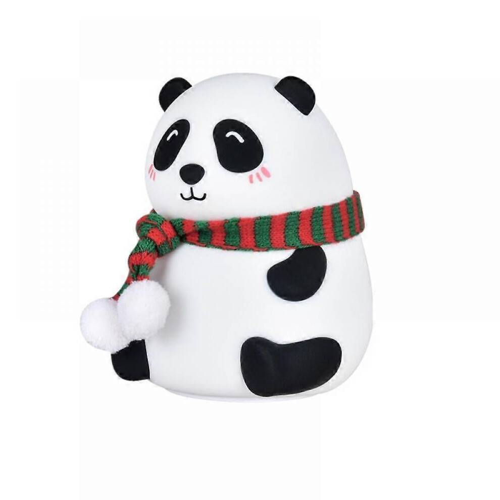 Panda Gift Girls Love Kindergarten, silikon Panda nattlampor i sovrummet dekorerade med 7-färgs LED Li