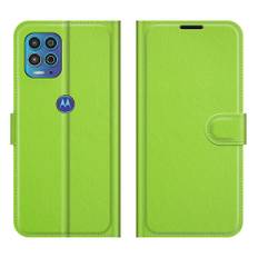 Motorola G100/Edge S - Læder cover / pung - Grøn