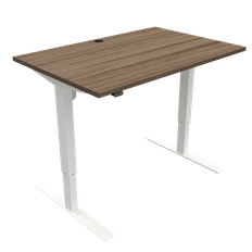 ConSet 501-47 hæve-sænke bord 120x80cm valnød med hvidt stel