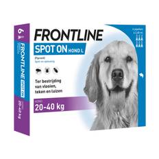 Frontline spot-on loppemiddel til hunde L (20-40 kg) 6 pipetter