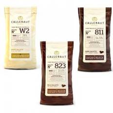 Callebaut chokladpellets 3 x 1 kg Vit, Mjölk & Mörk