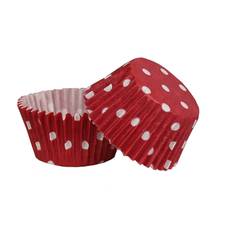 Muffinsform 40x25 mm röd/vit 1000-p