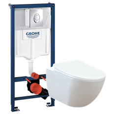 Grohe Rapid SL indbygningscisterne med Creavit hvid skål
