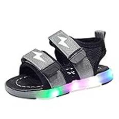 Sandaler löpning LED lysande baby ljus barn skor sport baby skor skor gummisula barn, GRÅ, 23 EU