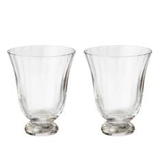 Water Glass Trellis Clear S/2pcs