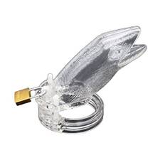 LAHTI Chastity Cage för manlig lättvikts Cock Cage Chastity Device Penisbur med 5 storlekar Ringar Sexleksak Transparent