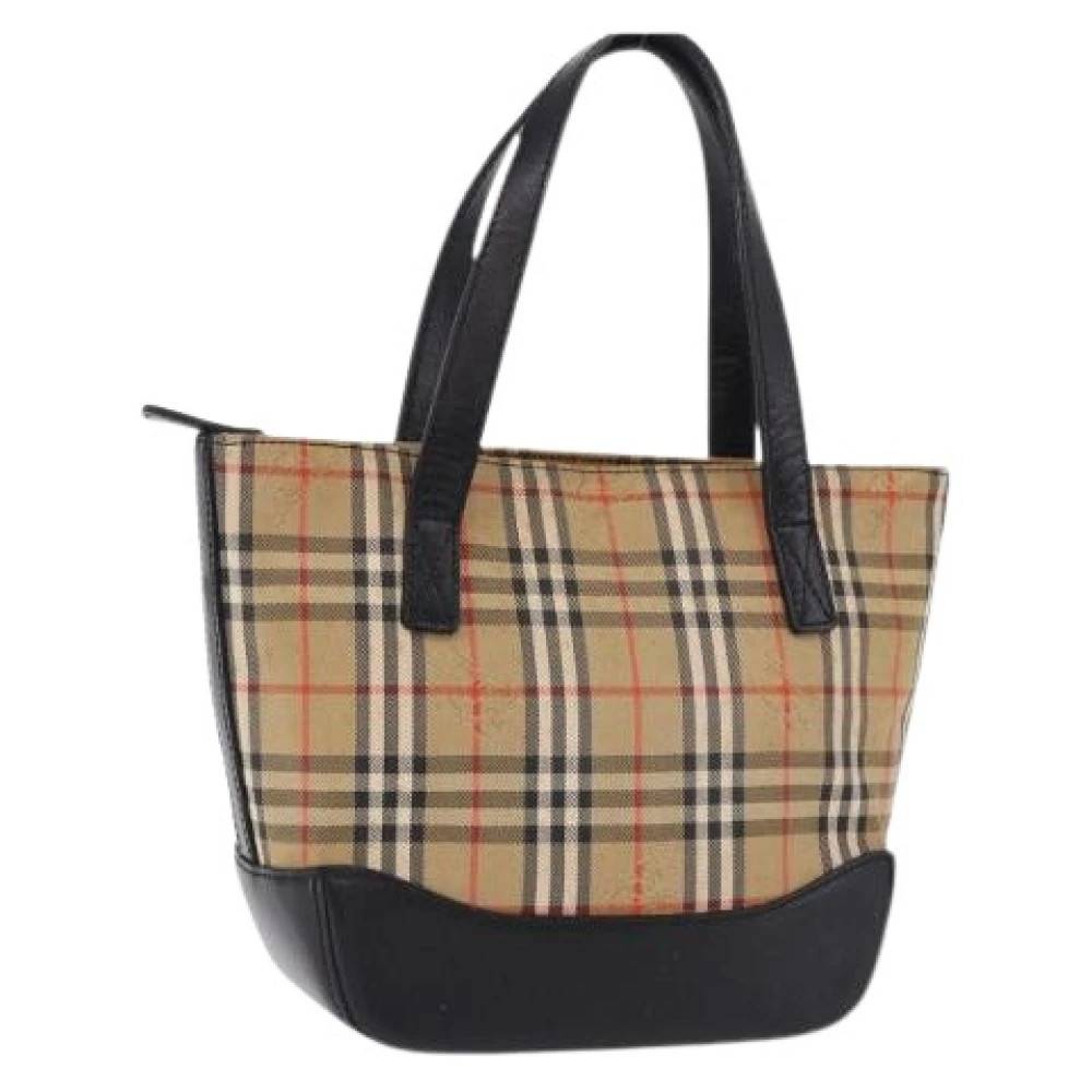 Burberry Vintage - Pre-owned Canvas Hand Bag Vintage - Dam - ONE Size - Läder