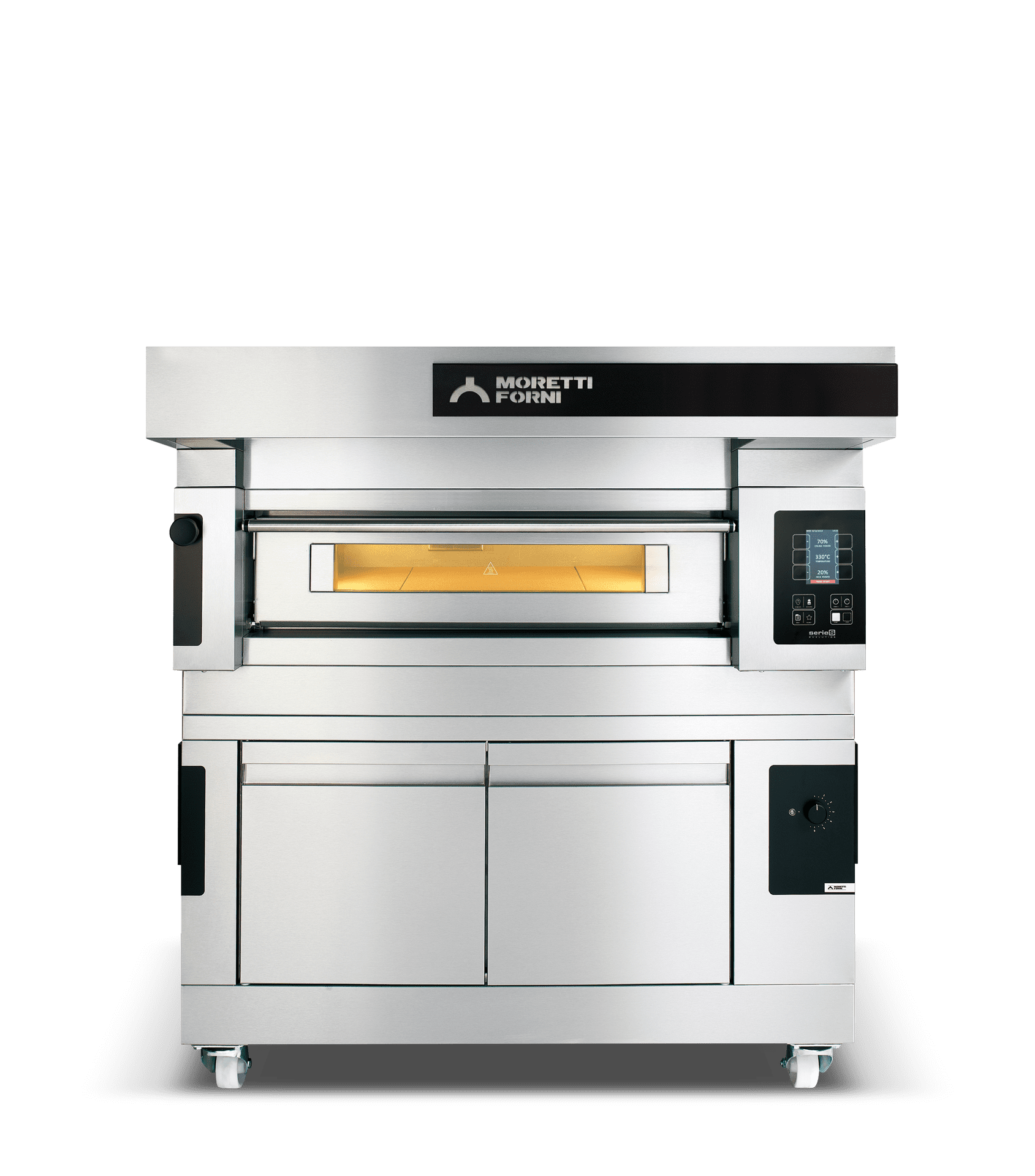 Moretti Forni - S100E, Pizzaovn MOD 1/L inkl. Varmeskab