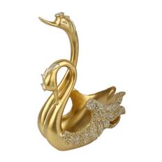 Luxury Swan Wine Rack Innovative Desktop Wine Cabinet Decorative Ornaments for Living Room Office gyllene