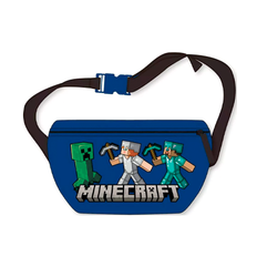 Minecraft blå bæltetaske