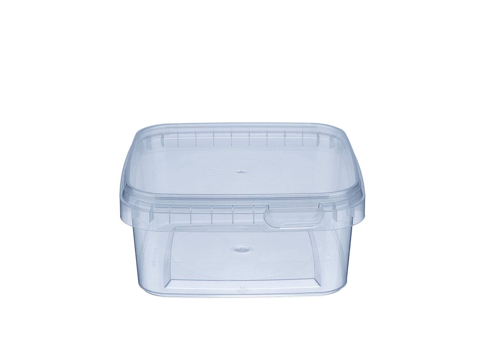 Condibøtte med låg, 600 ml (ca. 13 x 13 x 6 cm udvendig).