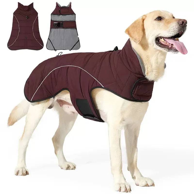 Waterproof Reflective Dog Jacket for Large Dogs - Red / XXXL (XXXL)