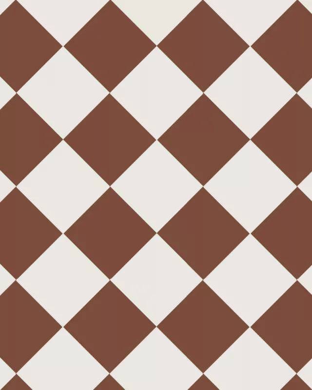 Klinker - Schackrutigt 15 x 15 cm röd/vit