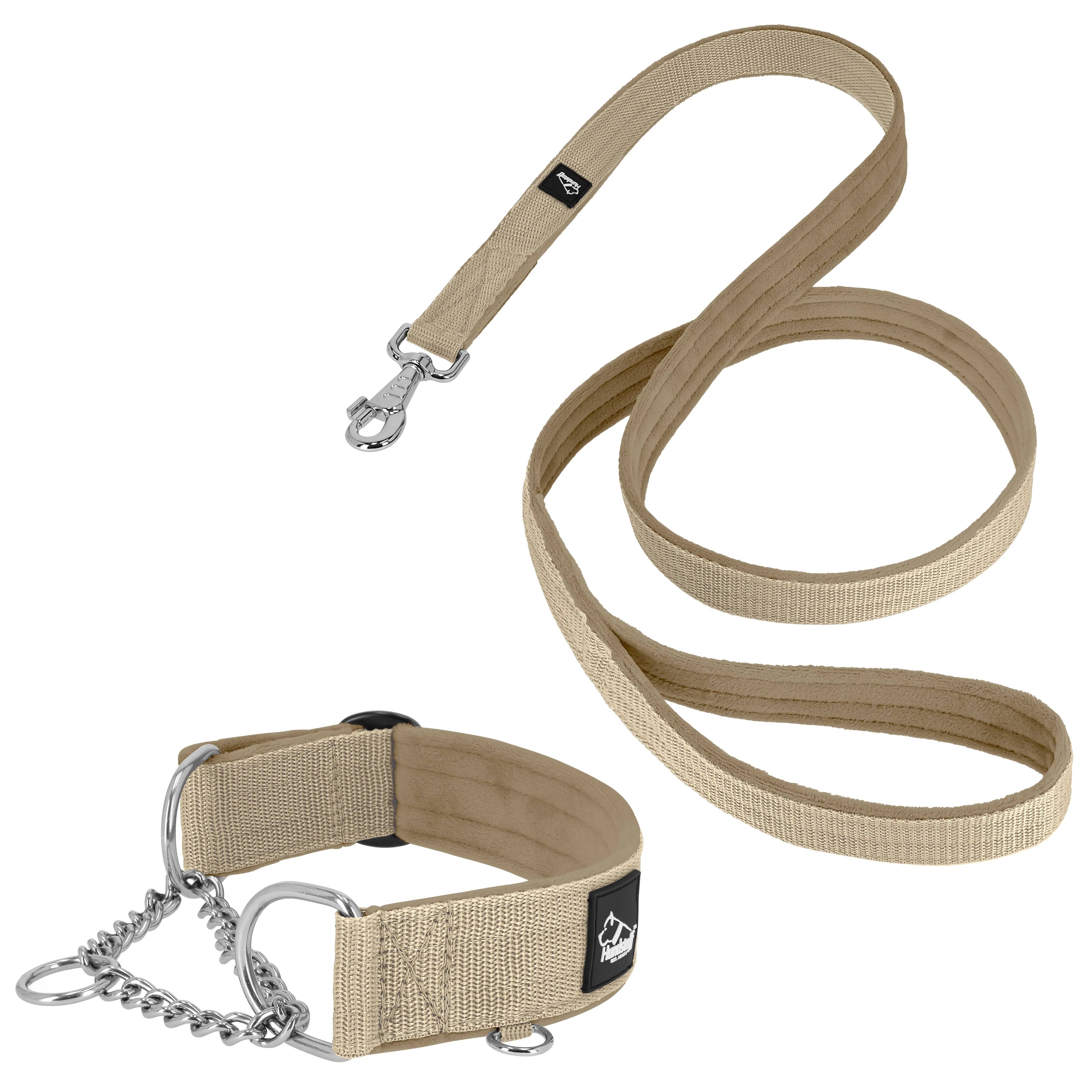 Martingale Chain Set Beige – Halvstryp halsband & koppel - Default Title