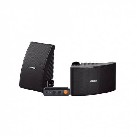 Yamaha NS-AW392 i svart med Fosi Audio BT20A Max, utomhuspaket