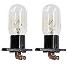 CENPEK 2-pack mikrovågsugnslampa Z187 240 V 25 W 6,3 mm terminaler passar för många modeller