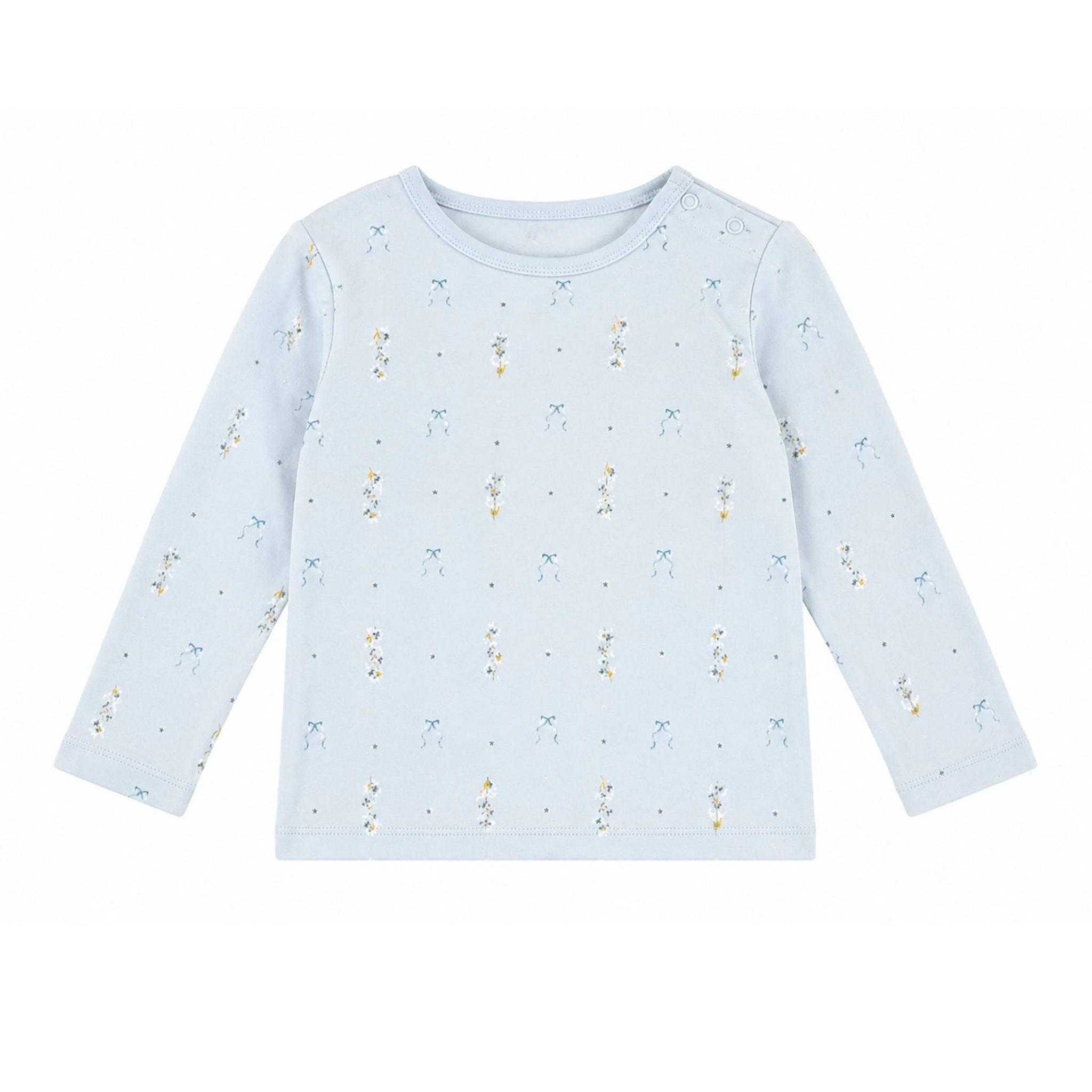 Blue flower t shirt - Baby blue - 104